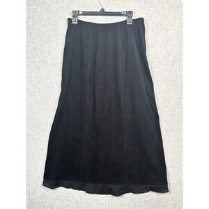 NWT Vintage Sonoma Womens Skirt Size 6 Black Suede Like Modest Zip A-Line Y2K‎